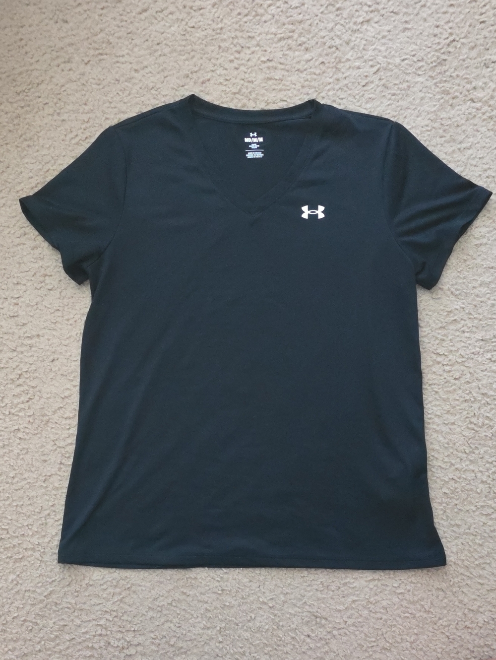 Under Armour Black Women's V-Neck Logo Tee
